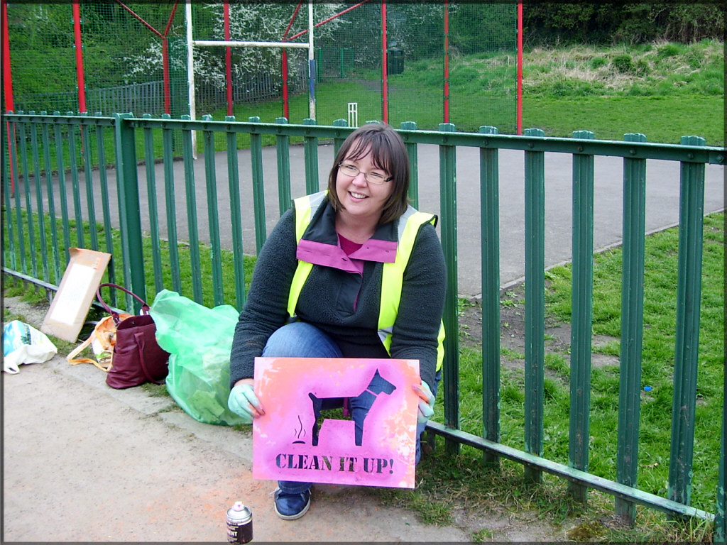 Highlighting Dog Fouling Issues. Georgina played a key role in this campaign.
