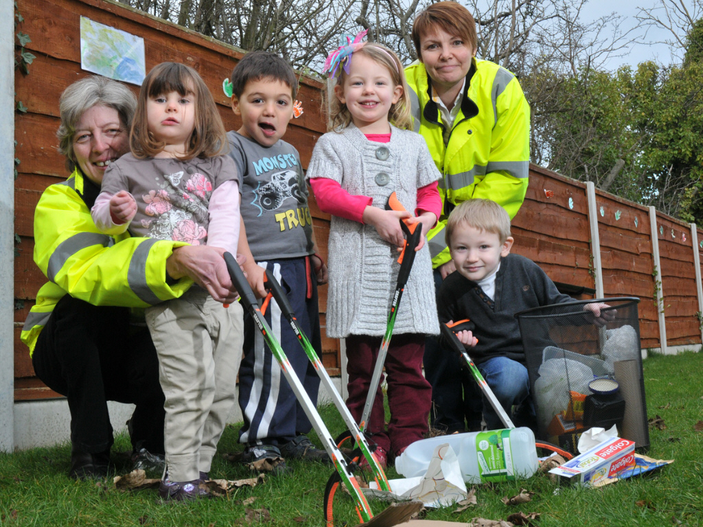Middlewich Clean Team has been helping to nurture the responsible citizens of tomorrow. Carol Eccles and Hilary Jones visited the town's nurseries to speak to youngsters about having pride in where they live and keeping the streets litter-free. 
