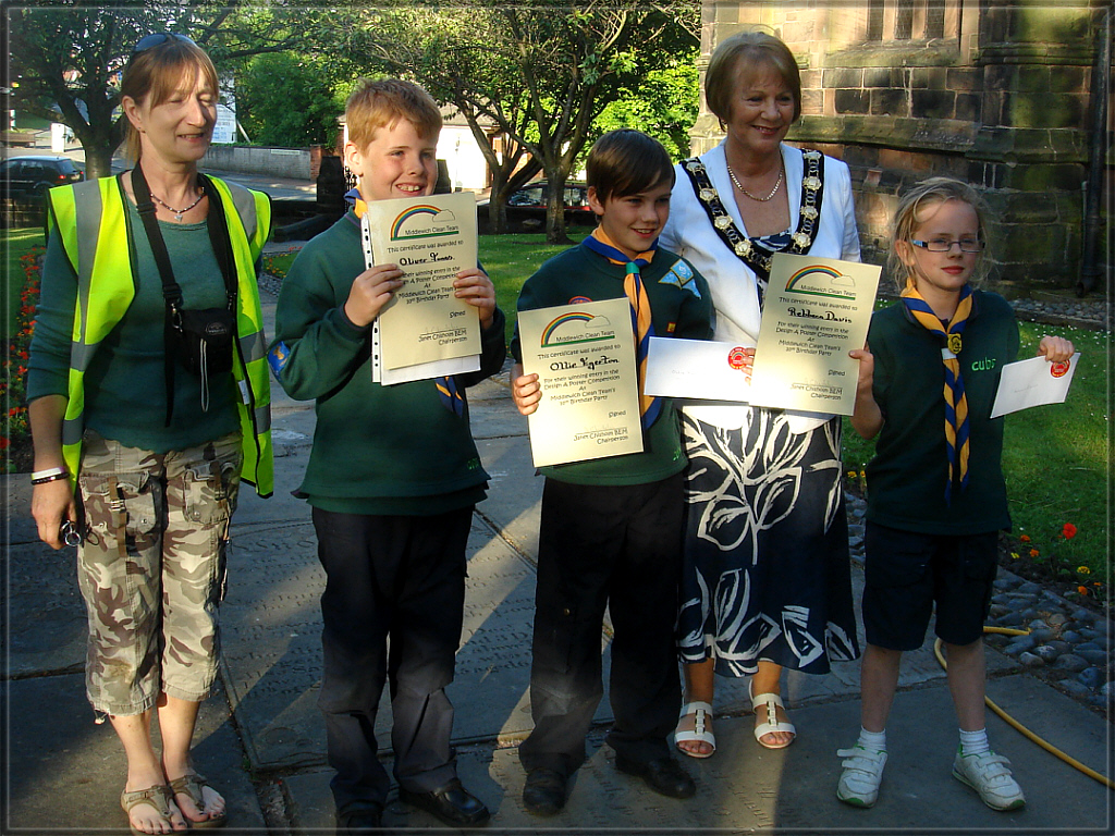10th Birthday Poster Competition winners recive their awards 