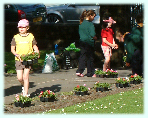 Bizzy Lizzie planting at St. Michael's and all Angels Church